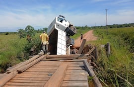 En el percance ocurrido en la cabecera del arroyo Yate´i solamente hubo daños materiales
