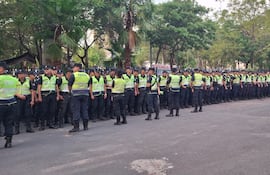 policía nacional manifestación protesta Asunción