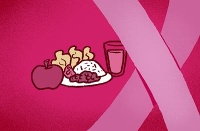 Ilustración alusiva a Octubre Rosa. Ilustración de Leda Sostoa.