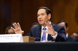 Marco Rubio asiste a la audiencia del Comité de Relaciones Exteriores del Senado en el Capitolio de EE. UU.