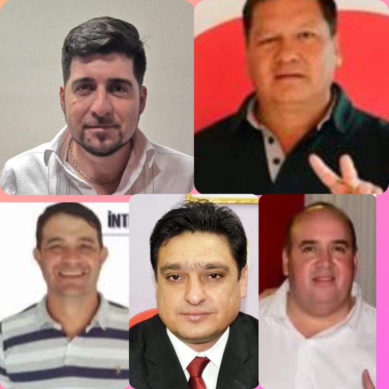 Precandidatos por el Moviemiento HC de Juan Carlos Baruja, Felix Cuevas (Pirayú), Gustavo Martínez (Tebicuarymí), Pedro Penayo (María Antonia), Mario Melgarejo (La Colmena) y Diego Isasi (Quiindy). 