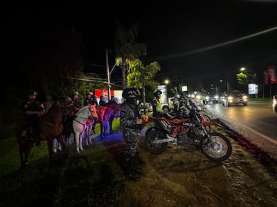 Más de 800 agentes de la Policía Nacional en San Bernardino.