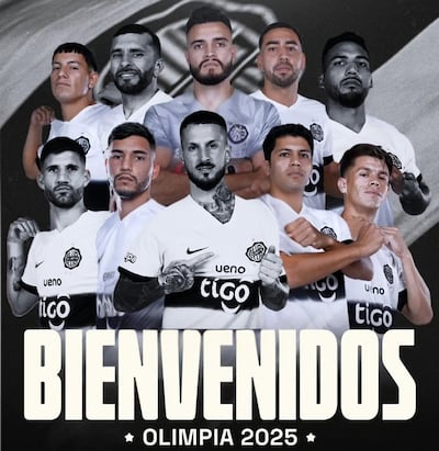Decena de incorporaciones de Olimpia para el arranque de la temporada 2025.