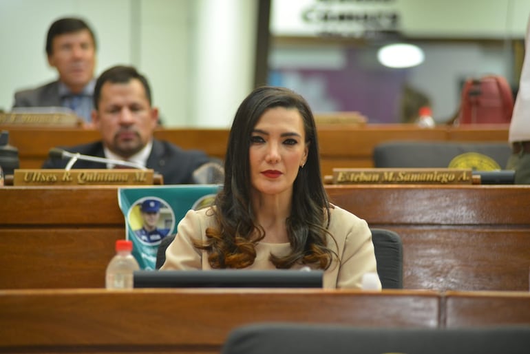 Guadalupe Aveiro durante su paso como diputada en reemplazo de Juan Carlos Osorio.