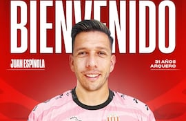 La presentación de Juan Espinola en Barracas Central.