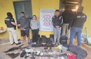 Emanuel Cidade Campos, Adriana Barboza Balmori y Leandro Alfredo Portillo Achucarro, capturados en Minga Guazú por el megaataque en Santa Rita.