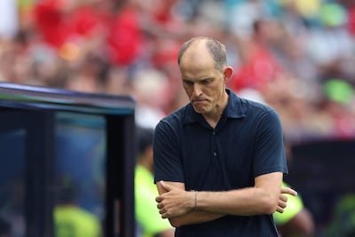 El entrenador alemán de Inglaterra, Thomas Tuchel, gesticula durante el partido de cuartos de final del torneo de fútbol de la Copa Mundial 2026 entre Noruega e Inglaterra en el Miami Stadium en Miami Gardens.