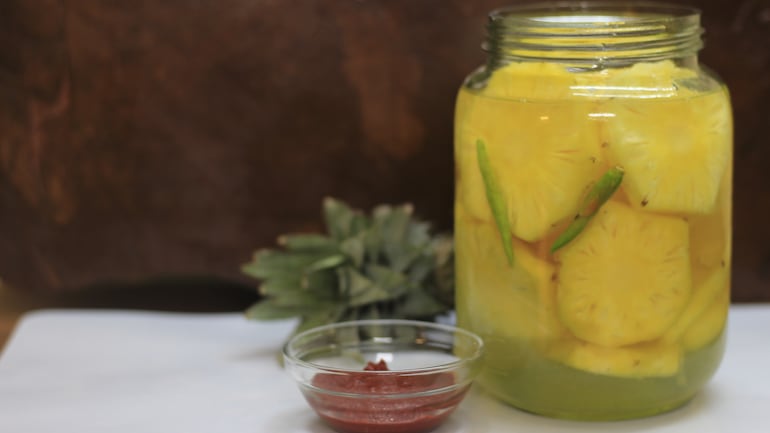 Encurtido de piña.