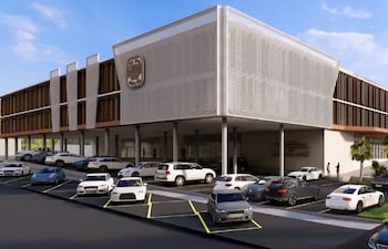 Maqueta virtual del Hospital Nacional de Itauguá que presentó el Ministerio de Salud.