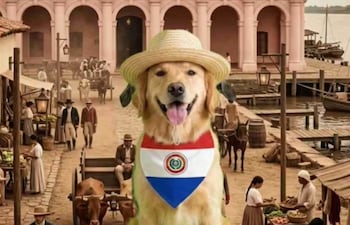 Jagua patriota, desfile canino por las Fiestas Patrias.