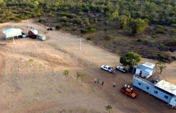 Vista del campamento de Primo Cano Martínez, que es la única empresa del país que llegó a explotar hidrocarburos en el Chaco.