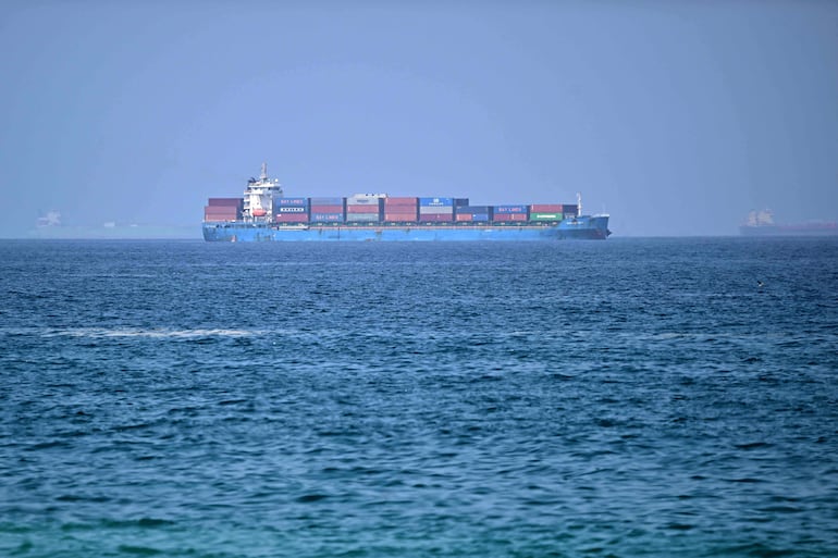 Un buque carguero en el golfo de Omán.
