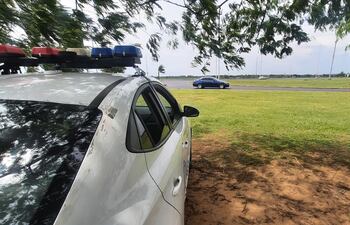 Imagen ilustrativa: un móvil de la Policía Nacional en zona de la Costanera de Asunción.