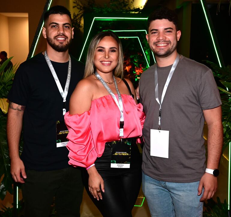 Christian Silva, Andrea Aseretto y Mateo Molinas.