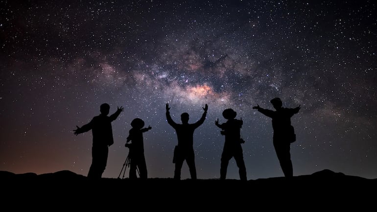 Concepto de astroturismo.