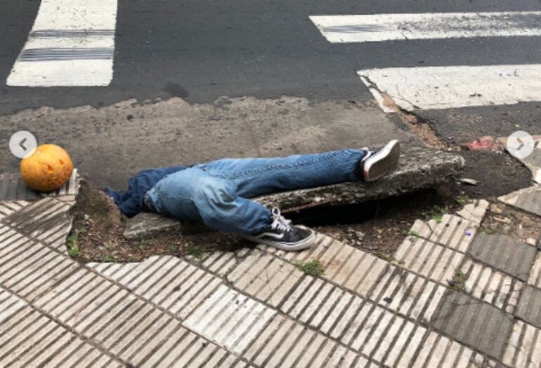 Señalizan «pozos del terror» en Asunción: reclaman seguridad en infraestructura urbana