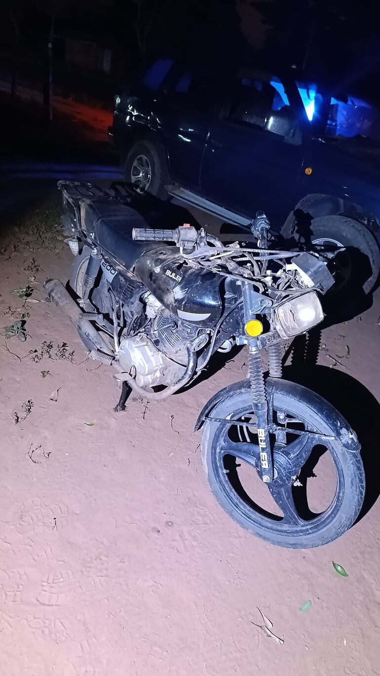 El biciclo sin chapa estuvo involucrado en el accidente en el tramo Carapeguá-Nueva Italia.