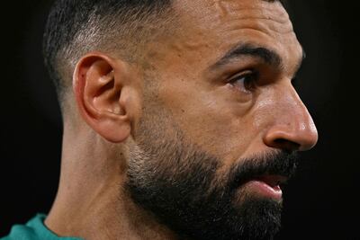 Mohamed Salah, la cara de frustración del Liverpool.