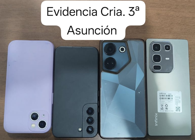 Los teléfonos robados fueron recuperados por la Policía.