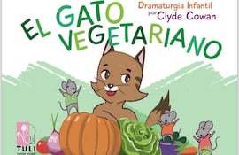 Portada del libro "El gato vegetariano" que será presentado hoy en la Biblioteca del Congreso Nacional.