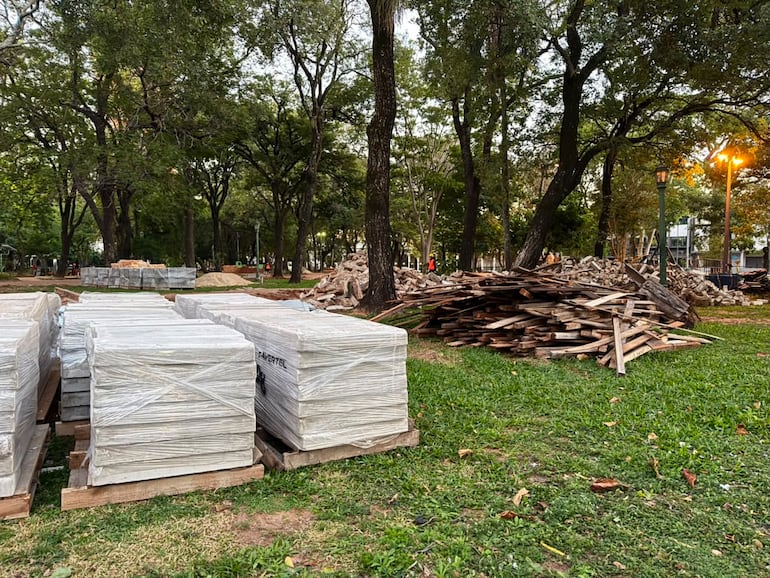 Así se encuentra hoy la Plaza Uruguaya, en el marco de las obras de revitalización encaradas por el Consorcio Palma.