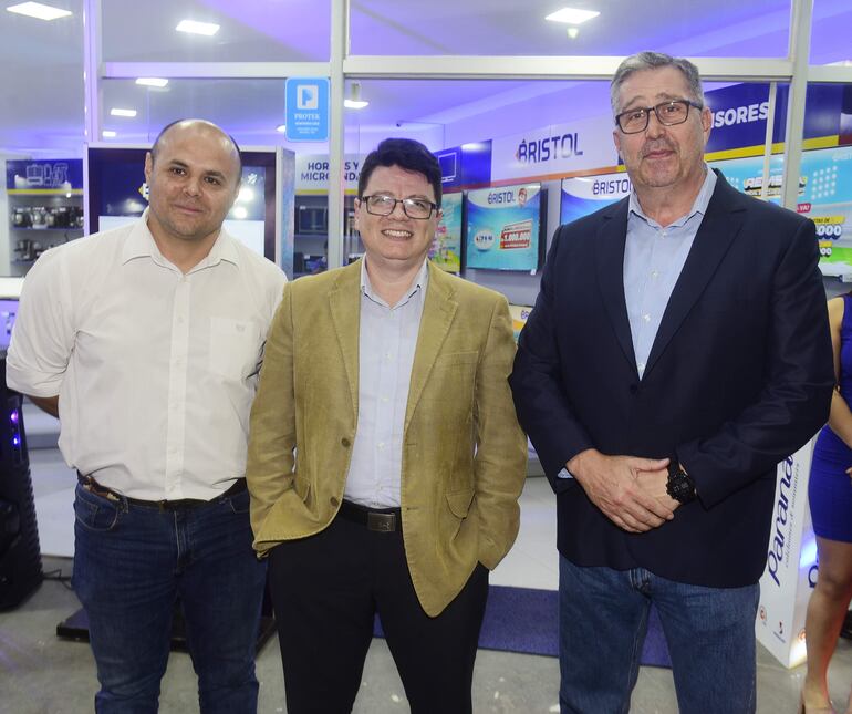 Rubén Cabrera, Gildo Cáceres y Alejandro Rebord.