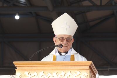 El obispo de Caacupé Mons. Claudio Giménez.