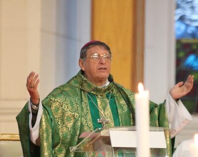 La misa Central de las 07:00 fue presidida por monseñor Ricardo Valenzuela, Obispo de la Diócesis de Caacupé.