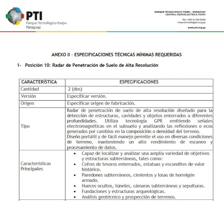 Según PTI, el radar debería hallar “tesoros enterrados, estatuas y escondites de valor histórico” hasta 40 metros de profundidad.