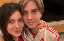 Wanda Nara y el cumpleañero Valentino López.