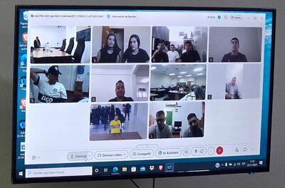 Walter José Galindo y los otros 14 acusados del caso Mercat, participan a través de medios telemáticos del juicio oral.