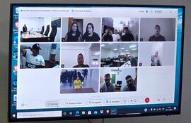 Walter José Galindo y los otros 14 acusados del caso Mercat, participan a través de medios telemáticos del juicio oral.