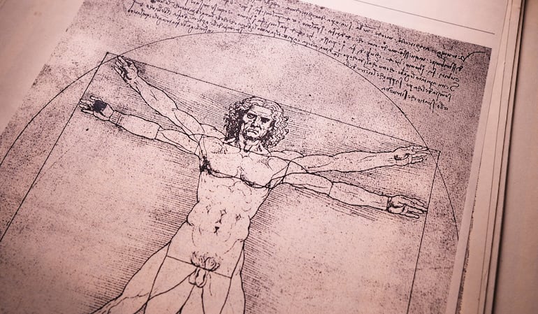 Hombre de Vitruvio, de Leonardo da Vinci.