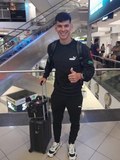 Robert Morales poco antes de viajar anteanoche.