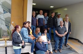 Manifestación pacífica de funcionarios de Copaco.