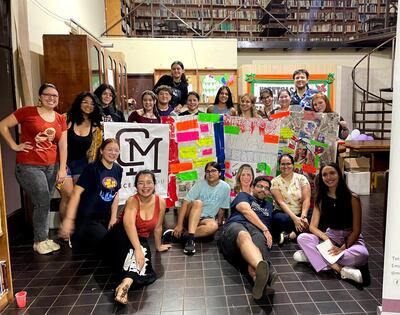 Las activistas de las organizaciones sociales que convocan la marcha #8M en Ciudad del Este.