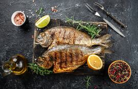 Pescado a la parrilla.