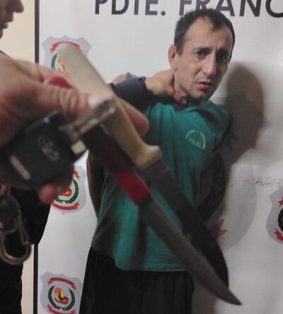 Denis Marcelino Ovelar, sospechoso detenido.