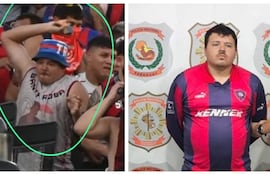 Diego Isabelino Vera, hombre de 32 años, en un fondo institucional con camiseta roja y negra, luciendo serio en un contexto policial.