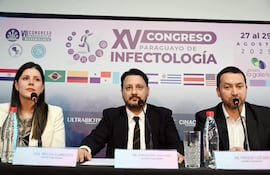 Melisa Florentín, Fernando Galeano y Virgilio Lezcano.