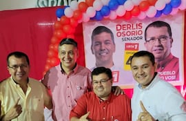 El seccionalero Luis Domínguez Jara aparece con Derlis Osorio e Ivan Ojeda en mitín