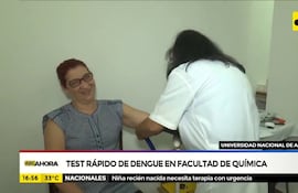 Test rápido de dengue en facultad de química
