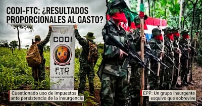 Datos del CODI FTC frente a lo que cuesta combatir al EPP.