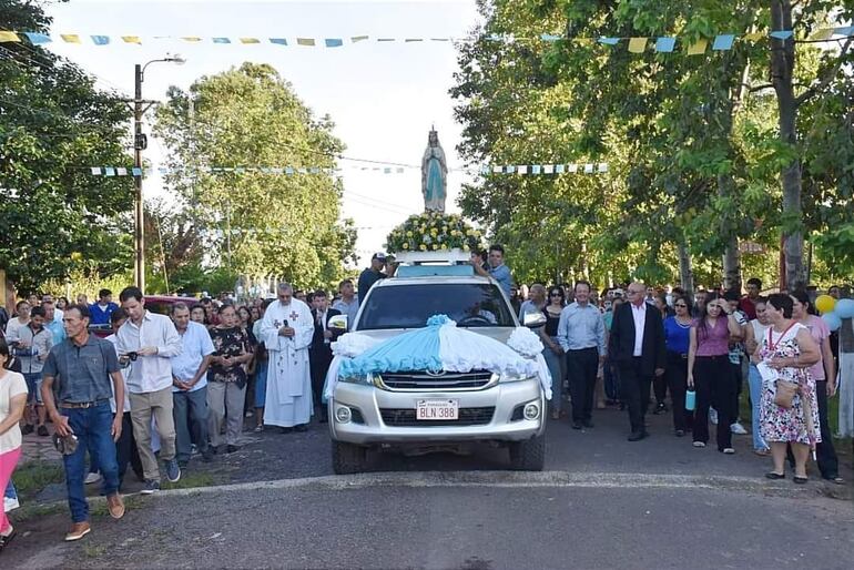 Comunidad de Villa Florida celebra a la Virgen Inmaculada Concepción de Maria.