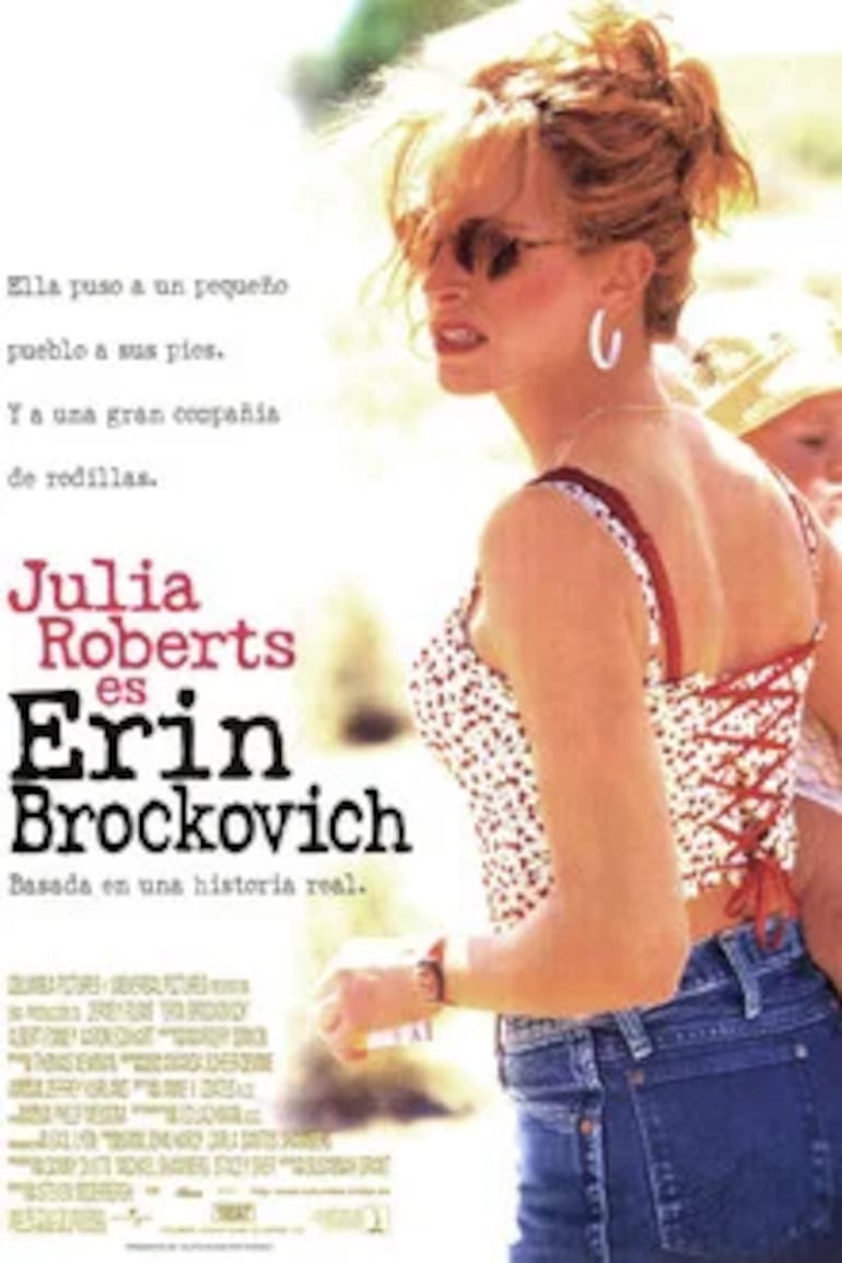 Julia Roberts como Erin Brockovich, poster de la película.