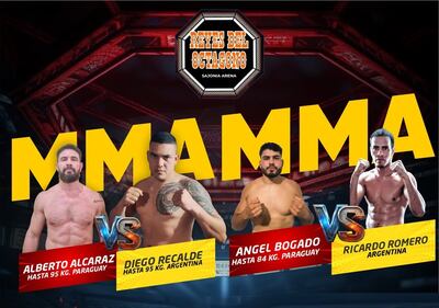 Dos de los combates de la velada en el Deportivo Sajonia, especial para los amantes del MMA.