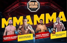 Dos de los combates de la velada en el Deportivo Sajonia, especial para los amantes del MMA.