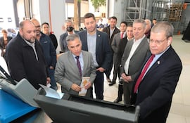 De izq. a der.: Fausto von Streber, Eduardo González Báez, Pedro Alliana, Jaime Bestard y Antonio Barrios. (Foto de archivo).