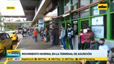 En la Terminal de Asunción se reporta un movimiento normal, tras el aumento de pasajeros debido a la habilitación de viajes al interior.