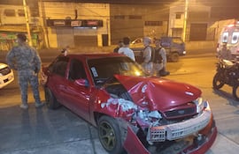 choque entre auto, moto y motocarro dejó tres heridos
